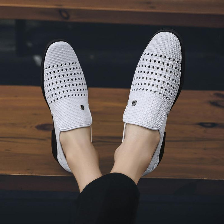 Summer Men's Genuine Leather Slip-On