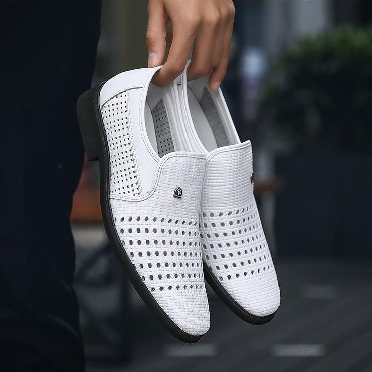 Summer Men's Genuine Leather Slip-On