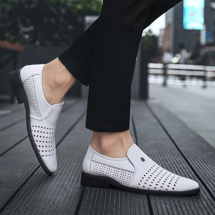 Summer Men's Genuine Leather Slip-On