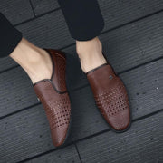Summer Men's Genuine Leather Slip-On