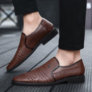 Summer Men's Genuine Leather Slip-On