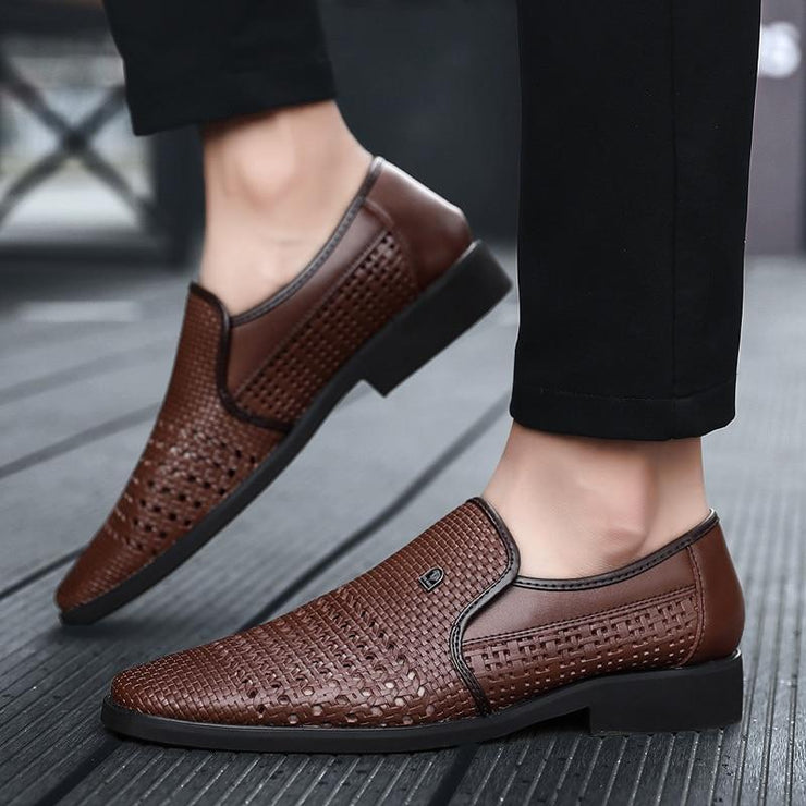 Summer Men's Genuine Leather Slip-On